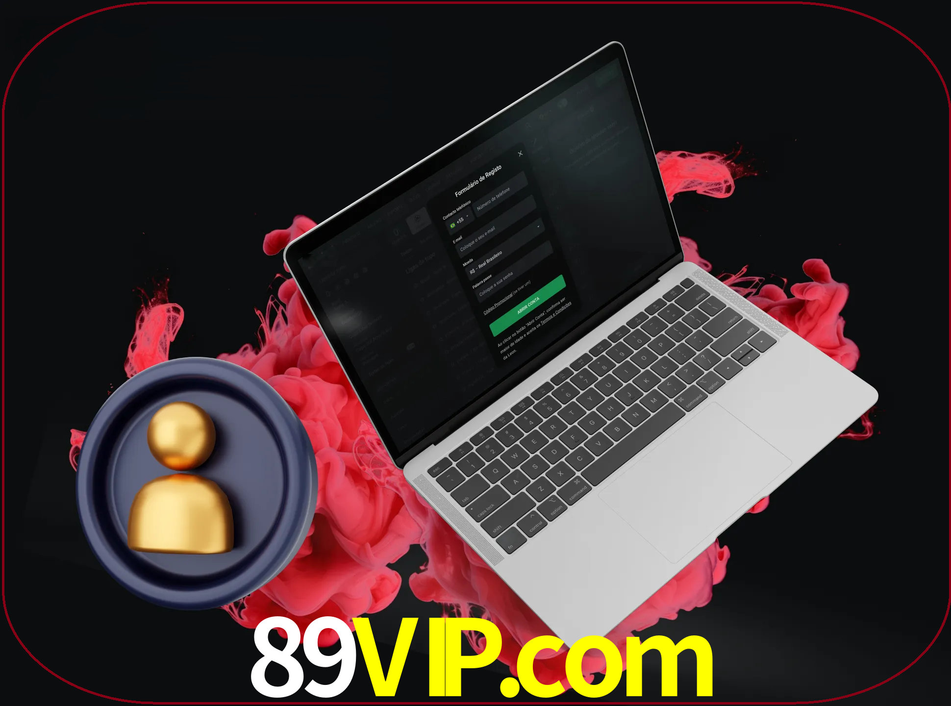 No cabeçalho do site 89vip, clique no botão que o levará a um formulário especial onde terá de introduzir as suas informações actuais.