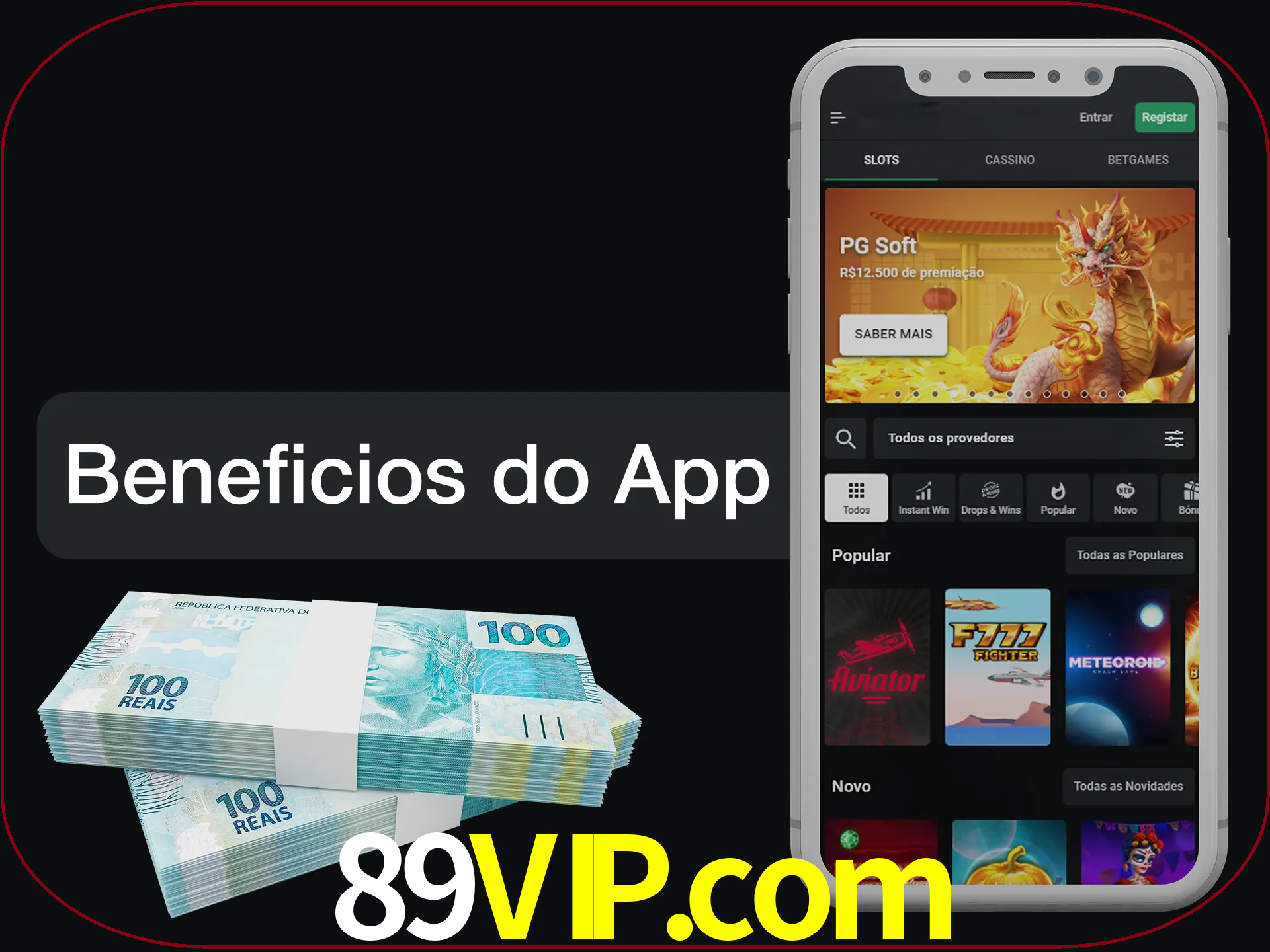 Obtenha todos os benefícios usando o aplicativo.